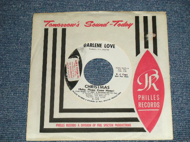 画像1: DARLENE LOVE - A) CHRISTMAS B) WINTER WONDERLAND ( Ex+++/Ex+++ STOL) / 1964 US AMERICA  ORIGINAL "WHITE LABEL PROMO" Used 7" SINGLE 