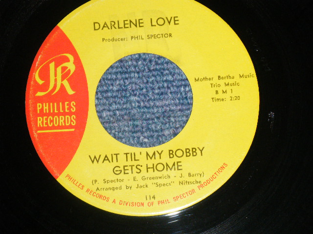 画像1: DARLENE LOVE - A) WAIT TIL' MY BOBBY GETS HOME  B) TAKE IT FROM ME (MINT-/MINT- ) / 1964 Version US AMERICA  ORIGINAL "YELLOW LABEL" Used 7" SINGLE 