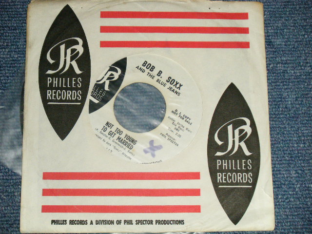 画像1: BOB B. SOXX and The BLUE JEANS - A) NOT TOO YOUNG TO GET MARRIED  B) ANNETTE (Ex++/Ex+ WOL)  /  1963 US AMERICA ORIGINAL "White Label PROMO" Used 7" SINGLE 