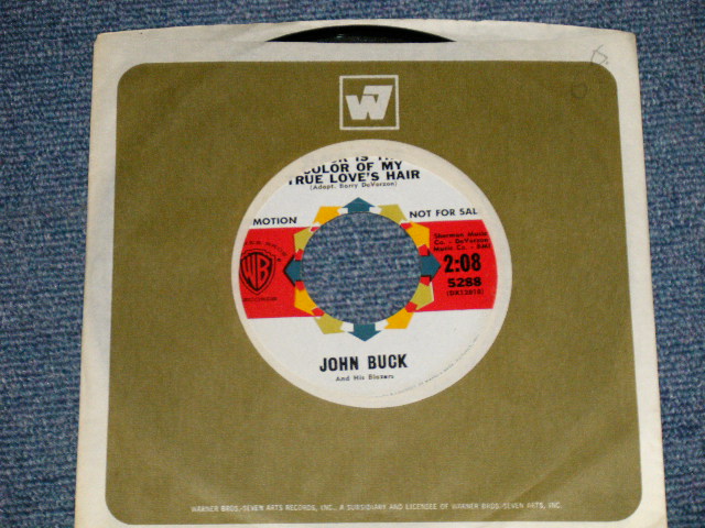 画像1: JOHN BUCK AND HIS BLAZERS - A)BLACK IS THE COLOR OF MY TRUE LOVE'S WAR (Guitar Inst)  B)JALISCO (BRASS INST) (Ex+++/Ex+++) / 1962 US AMERICA ORIGINAL "WHITE LABEL PROMO" Used 7" Single  