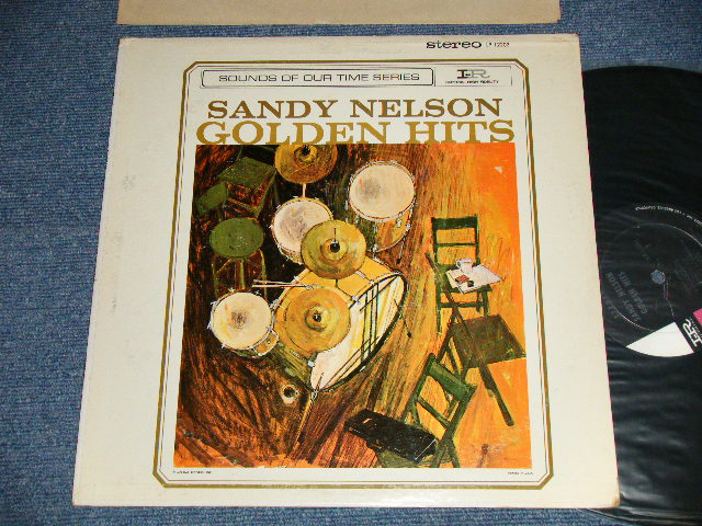 画像1: SANDY NELSON - GOLDEN HITS (EX+/Ex+ EDSP)  / 1964 Version US AMERICA  2nd Press "BLACK with PINK& WHITE label" STEREO Used  LP 