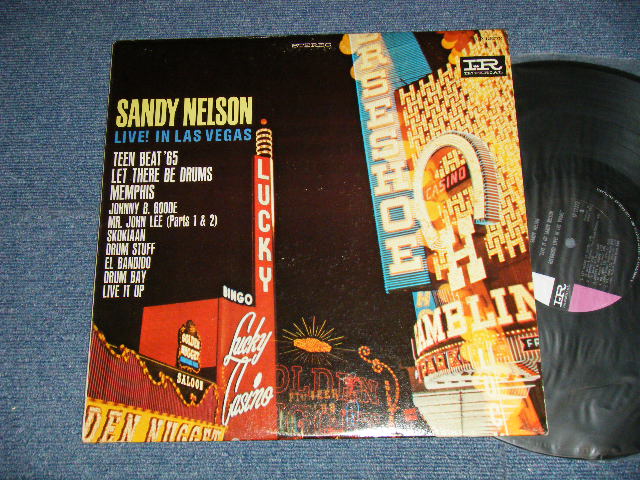 画像1: SANDY NELSON (with JERRY McGEE) -  LIVE IN LAS VEGAS(Ex++/Ex+++ ) / 1964 US AMERICA ORIGINAL 1st Press "BLACK with PINK & WHITE Label" STEREO Used  LP 