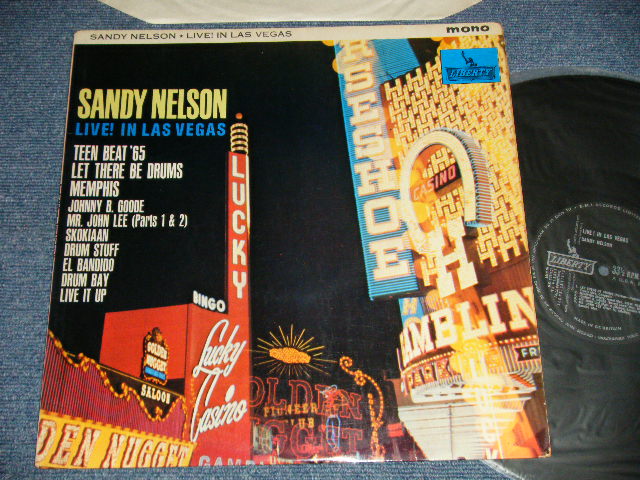 画像1: SANDY NELSON (with JERRY McGEE) -  LIVE IN LAS VEGAS(Ex+/Ex++ Looks:Ex+) / 1964 UK ENGLAND ORIGINAL 1st Press "BLACK Label" MONO Used  LP 