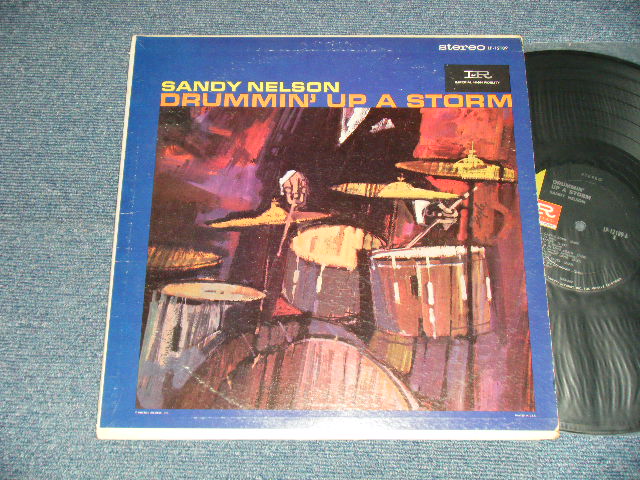 画像1: SANDY NELSON - DRUMMIN' UP A STORM (Ex++/Ex+++ Looks:MINT- WOBC)  / 1966 Version US AMERICA 3rd Press "BLACK with GREEN Label" STEREO  Used  LP