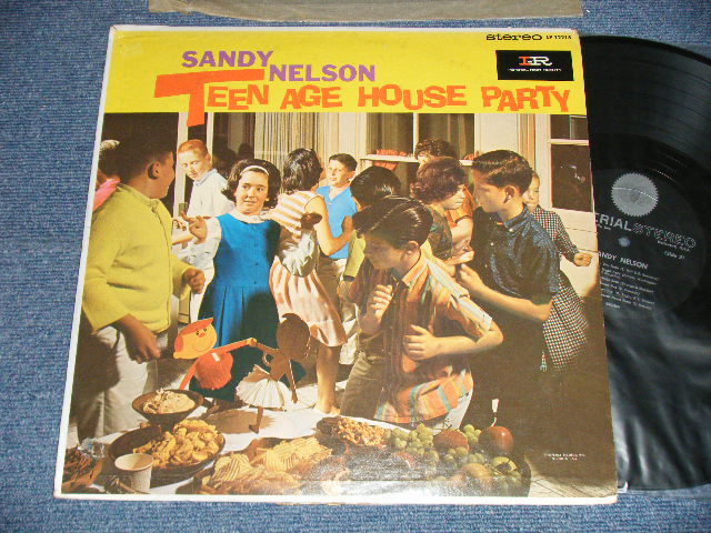 画像1: SANDY NELSON - TEEN AGE HOUSE PARTY (Ex++/Ex+++ EDSP) / 1962 US AMERICA "2nd Press Cover" 1st Press "BLACK with SILVER PRINT 'IMPERIAL STEREO' at CENTER HOLE Label" STEREO  Used  LP 