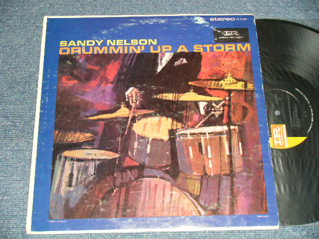 画像1: SANDY NELSON - DRUMMIN' UP A STORM (Ex/Ex+++ A-5.6:Ex+++ Looks:Ex+)  / 1966 Version US AMERICA 3rd Press "BLACK with GREEN Label" STEREO  Used  LP