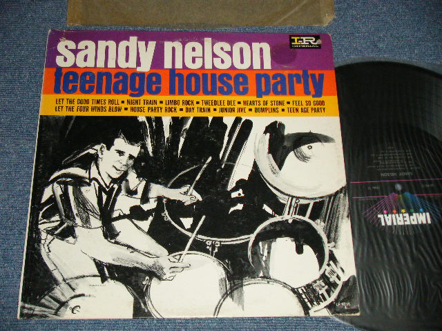 画像1: SANDY NELSON - TEEN AGE HOUSE PARTY (Ex+/Ex+++ B-1:Ex+ BB, EDSP) / 1962 US AMERICA  ORIGINAL"2nd Press Cover" 1st Press "BLACK with 5 STARS Label" MONO  Used  LP 