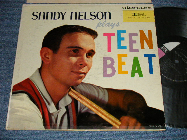 画像1: SANDY NELSON - PLAYS TEEN BEAT (Ex-/Ex WOBC, TapeSeam) / 1964 Version US AMERICA 2nd Press "BLACK with PINK & WHITE Label" STEREO Used  LP 