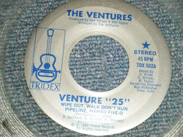 画像1: THE VENTURES - A) VENTURES 25  B) BLUE DOWN (MINT/MINT)/ 1985 US AMERICA ORIGINAL "CRYSTAL CLEAR WAX" Used 7" SINGLE 