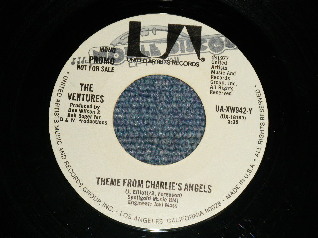 画像1: THE VENTURES -  THEME FROM THE CHARLIE'S ANGELS  A) MONO / B) STEREO (MINT-/MINT  STPOL)/ 1977 US AMERICA ORIGINAL "PROMO ONLY SAME FLIP" Used 7" SINGLE 