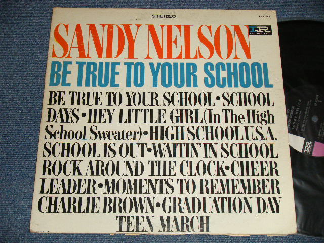 画像1: SANDY NELSON - BE TRUE TO YOUR SCHOOL (Ex+, VG++/Ex++ Looks:Ex+ EDSP, TEAROBC)/ 1964 US AMERICA ORIGINAL 1st Press "BLACK with PINK and WHITE Label" STEREO Used  LP