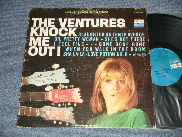 画像1: THE VENTURES - KNOCK ME OUT (Without or NONE "TOMORROW'S LOVE" Version ) (Matrix # A)BST-8033-2 SIDE-1 1A  B)BST-8033-  SIDE-2-1A) (Ex/Ex+++) / 1965 US AMERICA 2nd Press "BLUE with BLACK Print Label" STEREO Used LP  