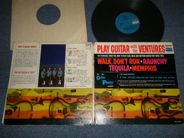 画像1: THE VENTURES - PLAY GUITAR WITH THE VENTURES (Ex-/Ex++ EDSP) /  US AMERICA ORIGINAL 2nd Press "BLUE with BLACK PRINT Label" MONO Used LP 