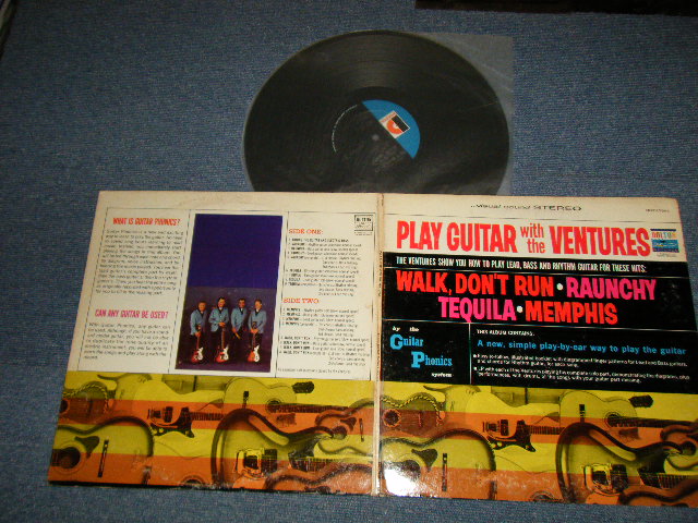 画像1: THE VENTURES - PLAY GUITAR WITH THE VENTURES (Ex+/Ex+++) / 1965 US AMERICA ORIGINAL "'D' MARK LABEL" STEREO Used LP 