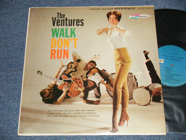 画像1: THE VENTURES - WALK DON'T RUN (Ex+/Ex+++ Looks:Ex+) / 1964? Version US AMERICA 4th Press "BLUE with BLACK Print Label" STEREO Used LP 