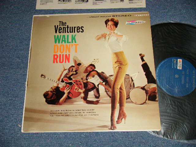 画像1: THE VENTURES - WALK DON'T RUN (Ex/Ex+ Looks:Ex-) / 1962? US AMERICA 3rd Press "DARK BLUE with SILVER Print Label" STEREO Used LP 