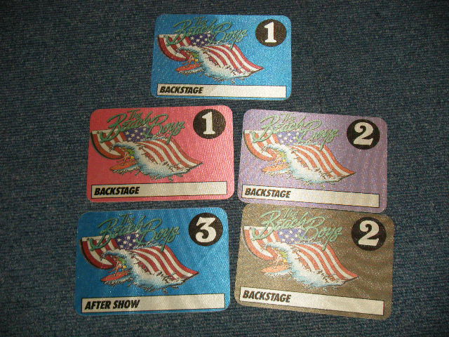 画像1: The BEACH BOYS - BACK STAGE PASS : for MID 1980's TOUR PASS (5-TYPE SET)  (NEW) /1980's US AMERICA ORIGINAL "BRAND NEW" 