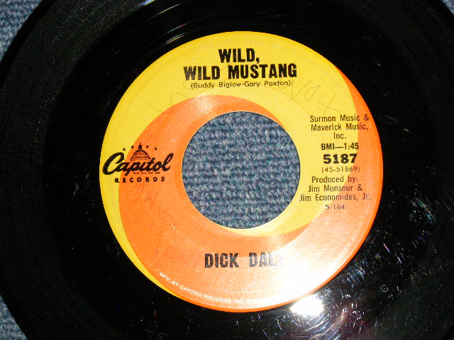 画像1: DICK DALE - A) WILD,WILD MUSTANG   B)GRUDGE RUN (GARY PAXTON Works / HOT ROD  VOCAL) (Ex++/Ex++ WOL) /1964 US AMERICA ORIGINAL Used 7" Single