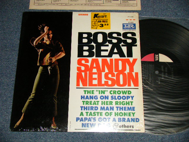 画像1: SANDY NELSON - BOSS BEAT (Ex+++/Ex+++) / 1965 US AMERICA ORIGINAL "BLACK With PINK & WHIET Label" STEREO Used LP