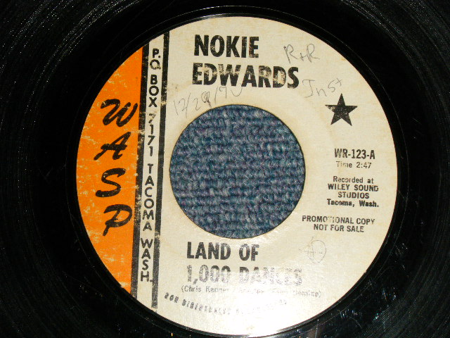 画像1: NOKIE EDWARDS of THE VENTURES - A)LAND OF 1,000 DANCES  B) MUDDY MISSISSIPPI LINE  (Ex/Ex WOL) / 1969 US AMERICA ORIGINAL Used 7"Single