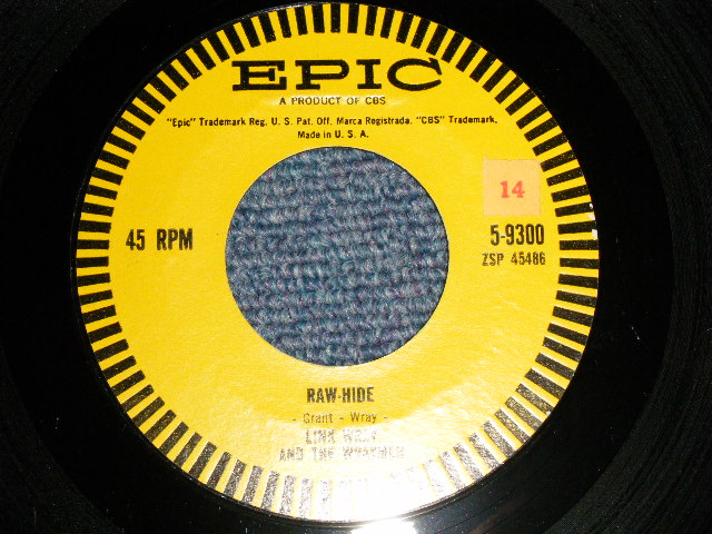 画像1: LINK WRAY - A)RAW-HIDE  B)DIXIE-DOODLE (MINT-/MINT-) /  1959 US AMERICA ORIGINAL Used 7"45rpm SINGLE