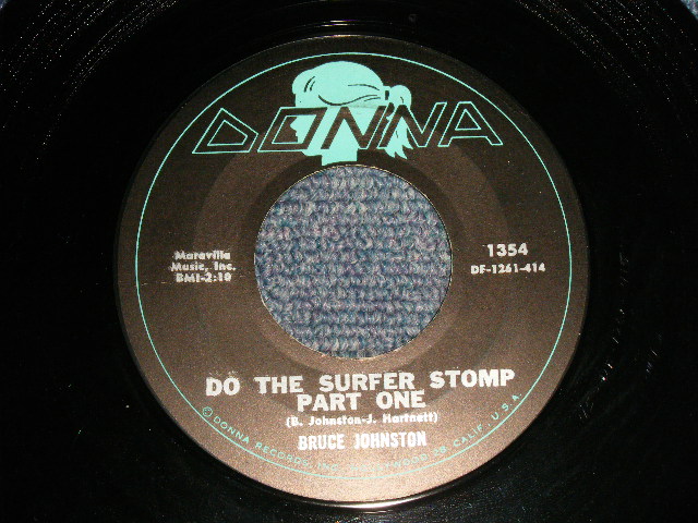 画像1: BRUCE JOHNSTON - A)DO THE SURFER STOMP  Pt.1 ONE B)DO THE SURFER STOMP  Pt.2 TWO (MINT/MINT) / 1962 US AMERICA ORIGINAL Used 7" Single