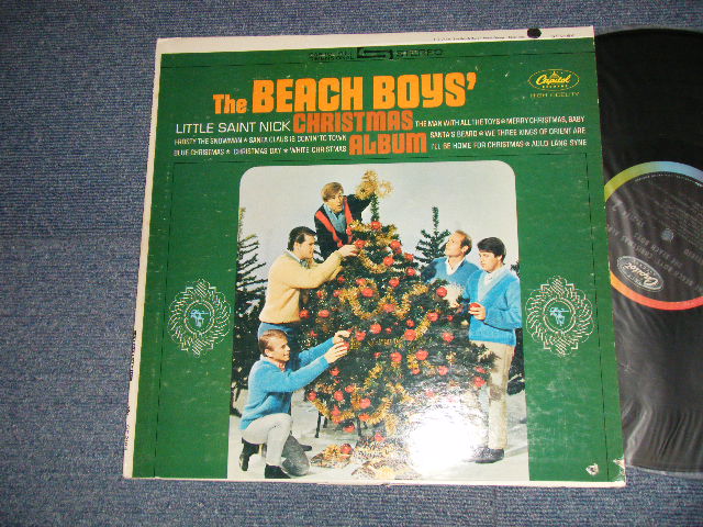 画像1: The BEACH BOYS - CHRISTMAS ALBUM (MATRIX #A)ST1-2164-W1 B)ST2-2164-W3 "Jacksonville in ILLINOIS Press" (Ex+/VG+++ Looks:Ex BB, EDSP)/ 1964 US AMERICA ORIGINAL "BLACK With RAINBOW Label" STEREO Used LP
