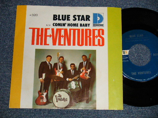 画像1: THE VENTURES - A)BLUE STAR  B)COMIN' HOME BABY (MINT-/MINT-) / 1966 US AMERICA ORIGINAL " with PICTURE SLEEVE" 1st Press "Dark BLUE With SILVER PRINT Label" Used 7" Single