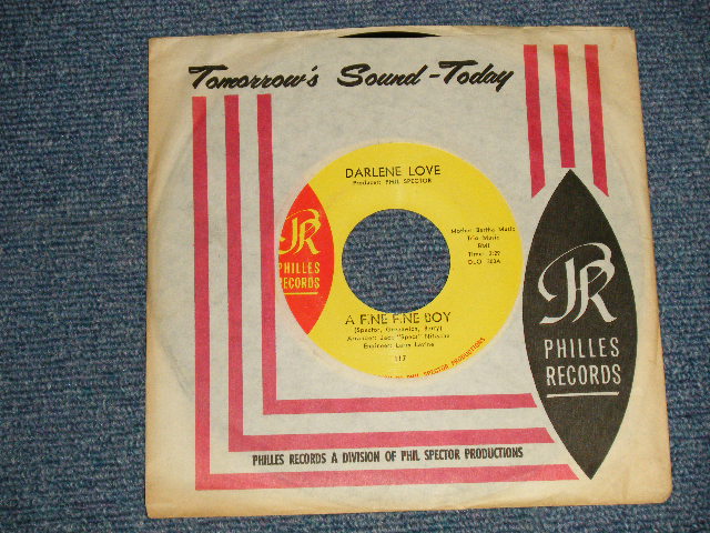 画像1: DARLENE LOVE - A) A FINE FINE BOY  B) NINO AND SONNY (Ex+++/Ex+++) / 1964 US AMERICA ORIGINAL "YELLOW LABEL" Used 7" SINGLE 