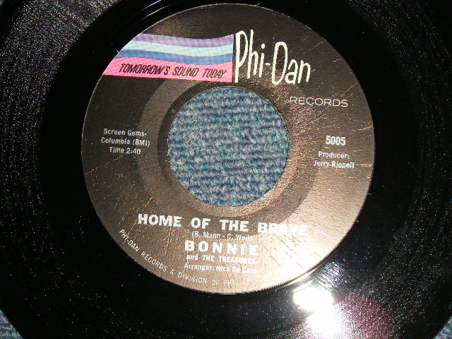 画像1: BONNIE And The TREASURES - A)HOME OF THE BRAVE  B)OUR SONG (MINT-/MINT) / 1965 US AMERICA ORIGINAL Used 7" SINGLE 