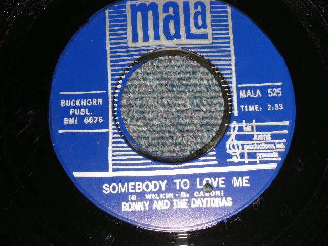 画像1: RONNY AND THE DAYTONAS - A)SOMEBODY TO LOVE ME  B)GOODBYE BABY  (MINT-/MINT- BB)  / 1966 US AMERICA ORIGINAL Used 7" 45rpm Single