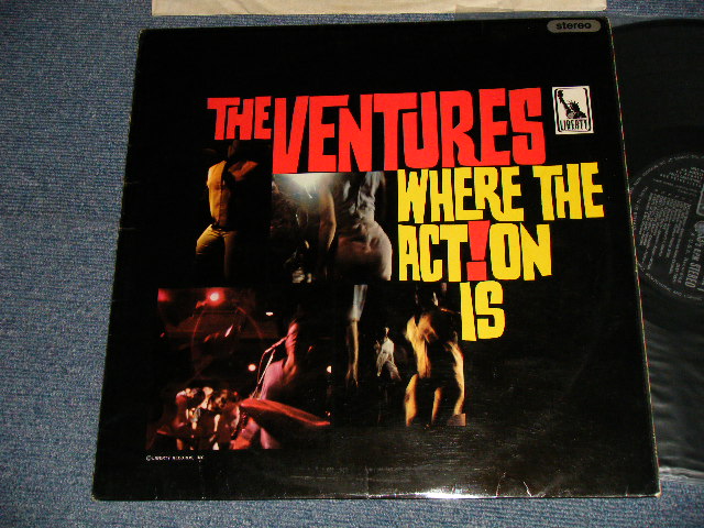画像1: THE VENTURES -  WHERE THE ACTION IS (Ex+/Ex+++ Looks:Ex++) / 1965 UK ENGLAND ORIGINAL 1st Press "BLACK Label" STEREO Used LP 