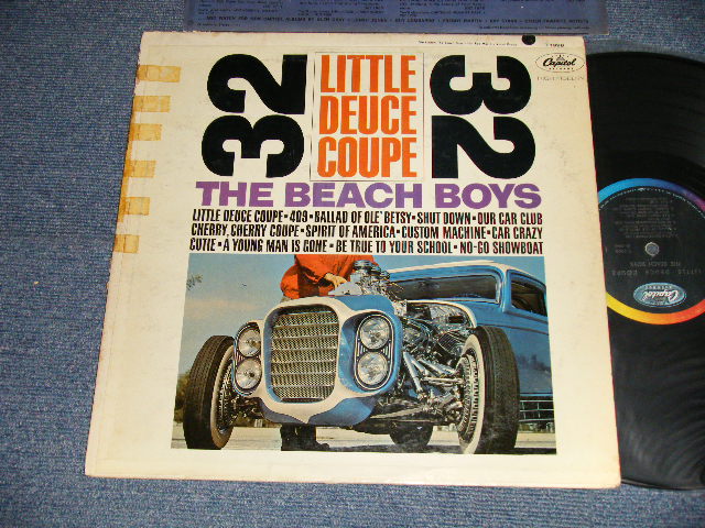 画像1: The BEACH BOYS - LITTLE DEUCE COUPE (Matrix #A) T-1-1998-G 2 IAM in TRIANGLE B) T-2-1998-P 1 #7 IAM in TRIANGLE) "SCRANTON Press in PENNSYLVANIA"(VG+++/VG+++ TOC, WOBC, SPLIT) / 1963 US AMERICA ORIGINAL "BLACK with RAINBOW Label" MONO Used LP