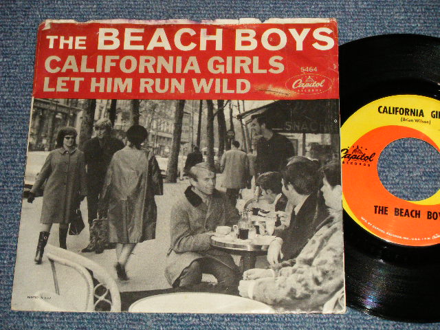 画像1: THE BEACH BOYS - CALIFORNIA GIRLS  (GRAY  LOGO TITLE COVER & STRAIGHT-CUT Cover) (MATRIX F3 #3/G2)(Ex-/Ex+ STPOFC, WOL) / 1965 US AMERICA ORIGINAL Used 7" SINGLE With PICTURE SLEEVE 