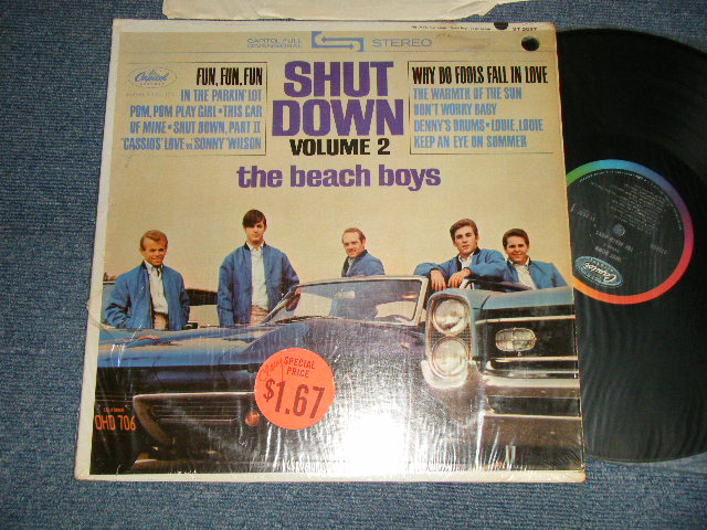 画像1: The BEACH BOYS - SHUT DOWN VOLUME 2 (MATRIX #A)T1-2027-W7  O B)T2-2027-W5  O )  "JACKSONVILLE Press in ILLINOIS"(Ex+++/Ex+ BB for PROMO) / 1964 US AMERICA ORIGINAL "PROMO" "BLACK with RAINBOW Label" STEREO Used LP