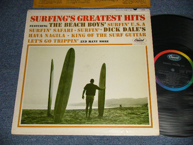画像1: V.A. Various Omnibus - SURFING'S GREATEST HITS (Ex++/Ex+++ A-7:Ex) / 1963 US AMERICA ORIGINAL 1st Press "BLACK with Rainbow Label" MONO Used LP