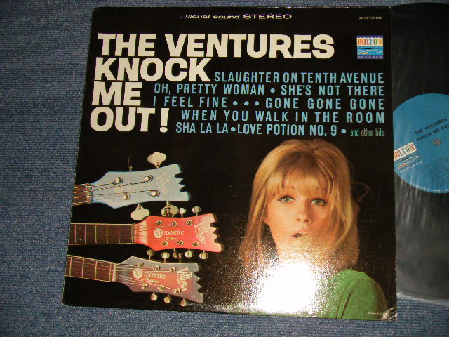 画像1: THE VENTURES - KNOCK ME OUT (NO "TOMORROW'S LOVE" Version )/(Ex+++/MINT-) /  US AMERICA 2nd Press "BLUE with BLACK Print Label" Jacket: STEREO , Record: MONO Used LP 