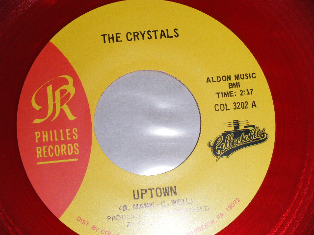 画像1: THE CRYSTALS - A)UP TOWN   B)HE'S SURE THE BOY I LOVE (MINT-/MINT-)  / 1986 Version US AMERICA  REISSUE"RED WAX/VINYL" Used 7" SINGLE 