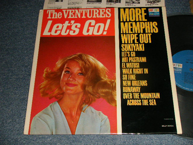 画像1: THE VENTURES - LET'S GO (Ex+++/MINT-) /1965 Version US AMERICA RE-PRESS 2nd Press "BLUE with BLACK Print Label"  MOMO Used LP