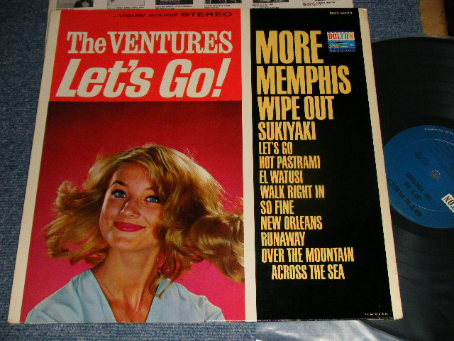 画像1: THE VENTURES - LET'S GO (Ex+++/Ex+++ EDSP) /1965 Version US AMERICA RE-PRESS 2nd Press "BLUE with BLACK Print Label" STEREO Used LP