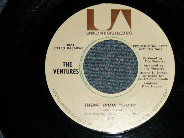 画像1: THE VENTURES - THEME FROM "SHAFT"   A) MONO   B)STEREO (MINT-/MINT- SWOL) / 1971 US AMERICA ORIGINAL "PROMO ONLY SAME FLIP" Used 7" SINGLE 