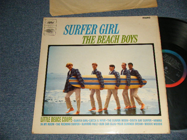 画像1: The BEACH BOYS - SURFER GIRL (Matrix #A)T1-1981-1 1 G B)T2-1981-1 1 R) (Ex++/Ex++ A-1:VG+++)/ 1967 UK ENGLAND ORIGINAL "BLACK with RAINBOW RING Label" "MONO" Used LP
