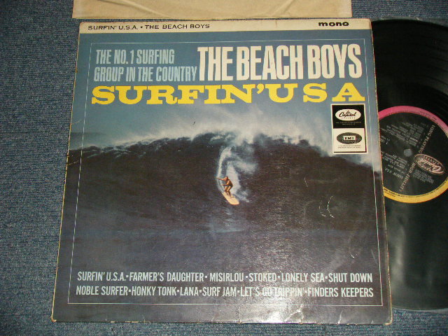 画像1: The BEACH BOYS - SURFIN USA (Matrix #A)T1-1890-1 1 G B)T2-1890-1 1 G) (Ex++/Ex++ Looks:VG+++)/ 1965 UK ENGLAND ORIGINAL "BLACK with RAINBOW RING Label" "MONO" Used LP