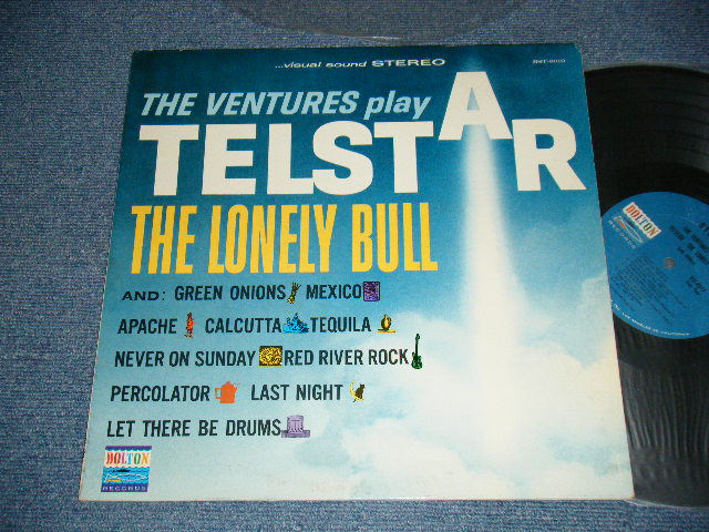 画像1: THE VENTURES - PLAY TELSTAR (Ex++/MINT) / 1964 Version US AMERICA RE-PRESS "BLUE With BLACK Print Label" STEREO Used LP