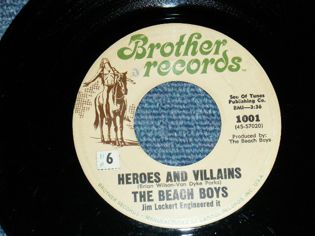 画像1: THE BEACH BOUS - A) HEROES AND VILLAINS   B) YOU'RE WELCOME  "Second pressing with "Jim Lockert Engineered it" misprinted on the label." (Ex/Ex- STOL) / 1967 US AMERICA ORIGINAL2nd Press Used 7" Single