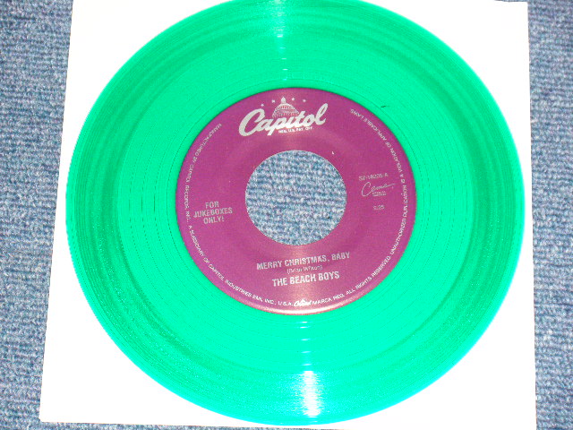 画像2: The BEACH BOYS - A)Merry Christmas, Baby  B)Santa's Beard (NEW) / 1992 US AMERICA "FOR JUKEBOXES ONLY" "LIMITED" "GREEN WAX/VINYL" "BRAND NEW" 7" 45 Single