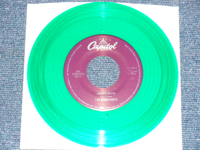 画像4: The BEACH BOYS - A)Merry Christmas, Baby  B)Santa's Beard (NEW) / 1992 US AMERICA "FOR JUKEBOXES ONLY" "LIMITED" "GREEN WAX/VINYL" "BRAND NEW" 7" 45 Single