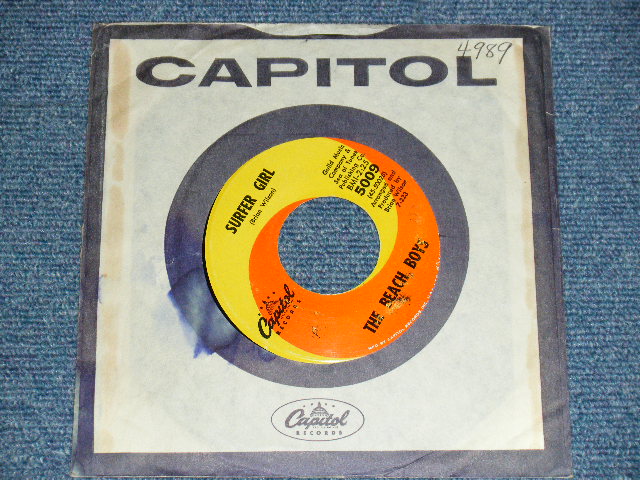 画像1: THE BEACH BOYS - A) SURFER GIRL  B)LITTLE DEUCE COUPE  (Ex++/Ex++) / 1963 US AMERICA ORIGINAL Used 7" SINGLE