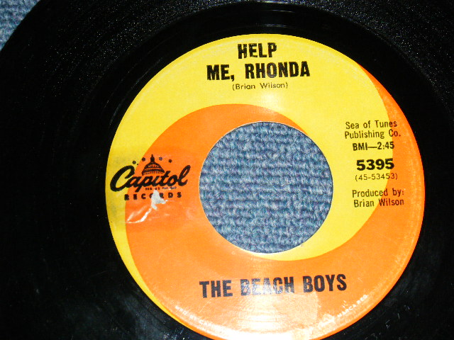 画像3: THE BEACH BOYS - HELP ME,RHONDA   (MATRIX # A) 45-53453-F-1  B) 45-53149-G-2) (Ex+/Ex+ Looks:VG+++) / 1965 US AMERICA ORIGINAL 7" SINGLE With PICTURE SLEEVE 