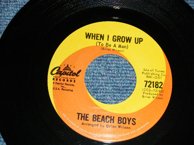 画像4: THE BEACH BOYS - A) WHEN I GROW UP   B) LITTLE HONDA (Ex++/Ex++) /  1964 CANADA ORIGINAL Used 7" Single